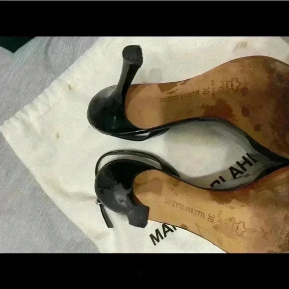 Manolo Blahnik size 38 Slingback open toe heels - Picture 5 of 9